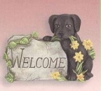 Rohling – Türschild - Hund – 20 cm breit – mit Bohrlöchern – Schrühware
