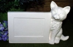Bilderrahmen - Katze – 22,5 cm lang - Schrühware
