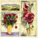 s1657 - Poppy Field - maize - Servietten - Packung - 20 Stück