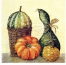 s1751 - Pumkin Still Life - vanille - Servietten - Packung - 20 Stück