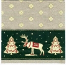 s2079 - Run Rudolph Run - linien green - Servietten - Packung - 20 Stück