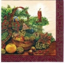 s2556 - Christmas Basket - cream - Servietten - Packung - 20 Stück