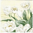 s2680 - weiße Tulpe von Mona Svaerd - Servietten - Packung - 20 Stück