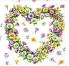 s3117 – Blumenherz – Servietten – Packung – 20 Stück