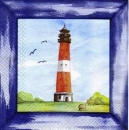 s3127 - Lighthouse - blue - Servietten - Packung - 20 Stück