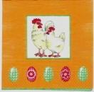 s3244 - Bauernhof - orange - Servietten - Packung - 20 Stück