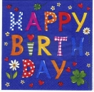 s3327 - Anniversaire - Servietten - Packung - 20 Stück.