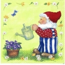 s3339 – Gartenzwerg – Servietten – Packung – 20 Stück