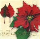 s3706 - Poinsettia - ivory - Servietten - Packung - 20 Stück
