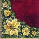s3942 - Winter Flower - bordo - Servietten - Packung - 20 Stück