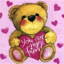 s4231 – Teddy – You are my Friend – Servietten – Packung – 20 Stück