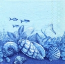 s4275 - Sea Horse - blue - Servietten - Packung - 20 Stück