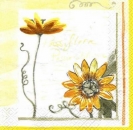 s4522 - Passionsblume - orange - Servietten - Packung - 20 Stück