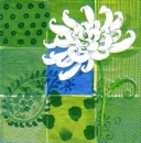 s4579 - Dahlie - grün - Servietten - Packung - 20 Stück