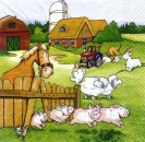 s4716 – Bauernhof – Tiere – Comic – Servietten – Packung – 20 Stück