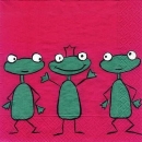 s4719 – Frösche - Froschkönig – Comic – Servietten – Packung – 20 Stück