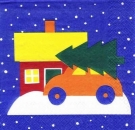 s4800 - Weihnachtlicher Transport - Servietten - Packung - 20 Stück