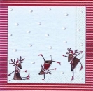 s4998 – Christmas Dance of Reindeers – Servietten – Packung – 20 Stück