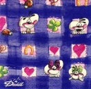 s4x0046 - Diddl - blaukariert - Servietten - Packung - 20 Stück