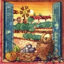 s4x0439 – Blick aus dem Fenster – Landschaft – Servietten – Packung – 20 Stück