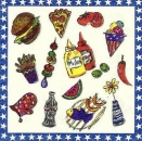 s4x0570 - American Food - Servietten - Packung - 30 Stück