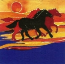 s4x0571 - Horse in the Sunset - Servietten - Packung - 20 Stück
