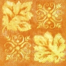 s4x1107 - Ornamente - goldgelb - Servietten - Packung - 15 Stück