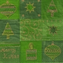 s4x1441 - Crysta Balls - green - Servietten - Packung - 20 Stück
