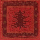 s4x1531 - Weihnachtbaum - rot - Servietten - Packung - 20 Stück