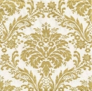 s4x1534 - Blumen-Ornamente - weiß/gold - Servietten - Packung - 20 Stück