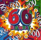 s4x1645 - Birthday 60  - USA - Servietten - Packung - 16 Stück