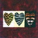s5339 - Wild Hearts - mahagany  - Servietten - Packung - 20 Stück