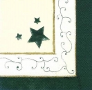 s5451 - Golden Stars - green - Servietten - Packung - 20 Stück