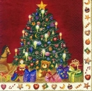 s5480 - Christmas Tree - red - Napkins - Package - 20 pcs.