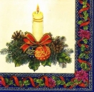 s5485 - Decorated Frame - dark blue - Servietten - Packung - 20 Stück
