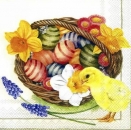 s5777 - Basket of Eggs - creme - Servietten - Packung - 20 Stück