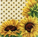 s5816 - Sonnenblumenrand - Servietten - Packung - 20 Stück