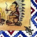 s5844 - Indianerlager - Servietten - Packung - 20 Stück