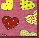 s5958 - Hearts - red - Servietten - Packung - 20 Stück.