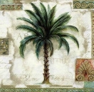 s6009 - Palm Trees - white - Servietten - Packung - 20 Stück.