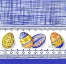 s6041 - Osterstickerei - blau - Servietten - Packung - 20 Stück