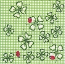 s6077 - Clover with Ladybird  - Servietten - Packung - 20 Stück