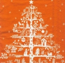 s6343 - Jingle Tree - orange - Napkins - Package - 20 pcs.