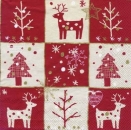 s6356 - Merry Deer - red - Servietten - Packung - 20 Stück