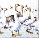 s6370 – Gänsemarsch - silver - Servietten - Packung - 20 Stück