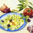 s6431- Pasta Plate - creme - Servietten - 33 x 33 cm - Packung - 20 Stück