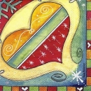 s6541 - Winterherzen - VIELSEIDIG - Servietten - 33 x 33 cm - Packung - 20 Stück