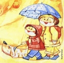 s6566 – Spaziergang im Regen – Servietten – 33 x 33 cm - Packung – 20 Stück