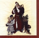 s6571 – Santa mit Kind – Servietten – 33 x 33 cm - Packung – 20 Stück