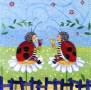 s6862 - Coccinella - rot - Servietten - 33 x 33 cm - Packung - 20 Stück